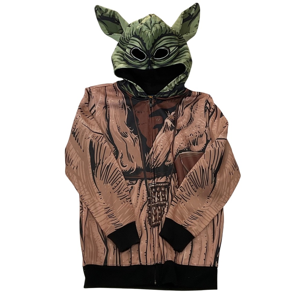 Star Wars Yoda‎ jacket unisex boys girls kids S 6-8 gift hoodie zipper NWOT mask